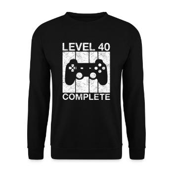 Gaming Level 40 Complete 40 anniversaire Cadeau - Sweat-shirt Unisexe - noir - Devant - Alina (178cm) & Michal (187cm)