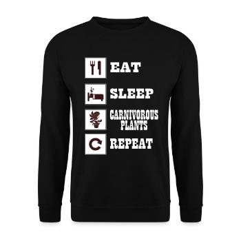 Carnivorous Plants Tshirt Venus - Unisex Sweatshirt - black - Front - Alina (178cm) & Michal (187cm)