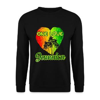 Jamaica Karibik Urlaub - Unisex Pullover - Schwarz - Vorne - Alina (178cm) & Michal (187cm)