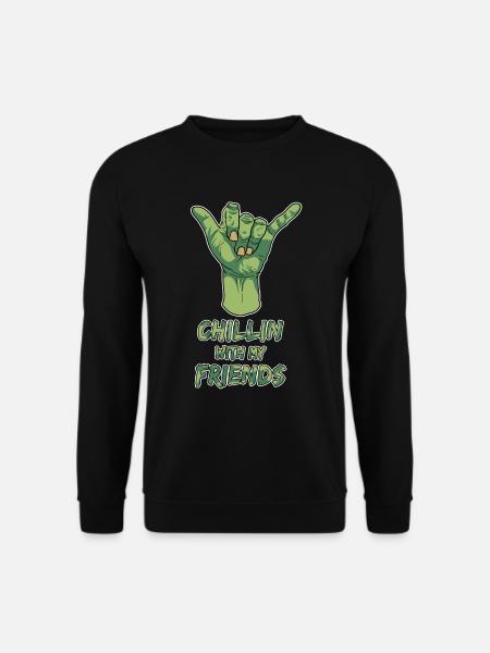 Halloween Zombie Hand Apokalypse Freunde Geschenk - Unisex Pullover - Schwarz