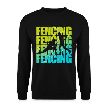 Fechten Degen Fechter Kampfsport - Unisex Pullover - Schwarz - Vorne - Alina (178cm) & Michal (187cm)