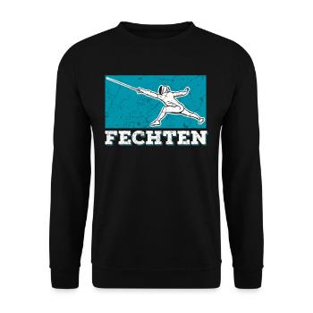 Escrime Degen Escrimeur Arts martiaux - Sweat-shirt Unisexe - noir - Devant - Alina (178cm) & Michal (187cm)
