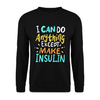 Diabète sucré cadeau d'insuline diabétique - Sweat-shirt Unisexe - noir - Devant - Alina (178cm) & Michal (187cm)
