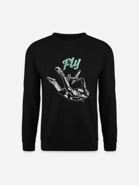Sky Diver Parachutisme Parachutisme Vol - Sweat-shirt Unisexe - noir