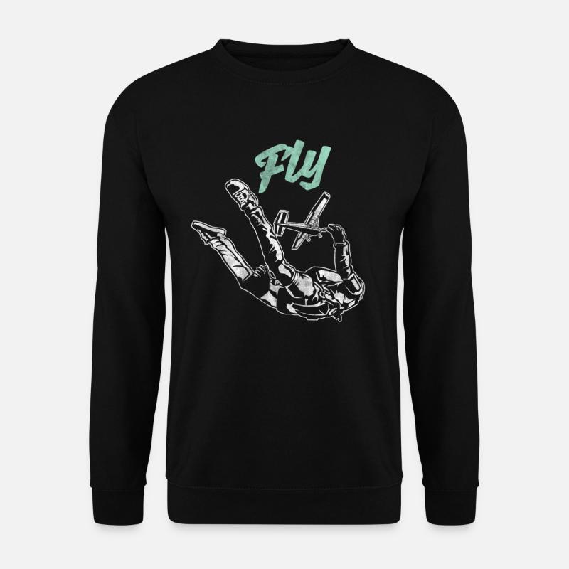 Sky Diver Skydiving Fallschirmspringen Fliegen - Unisex Pullover - Schwarz