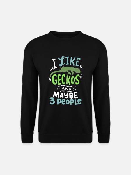 Gecko Echsel Reptil Salamander Natur Geschenk - Unisex Pullover - Schwarz
