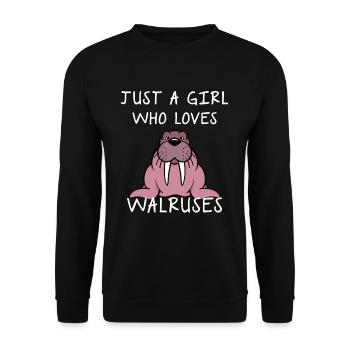 Lion de mer de baleines phoques mer cadeau - Sweat-shirt Unisexe - noir - Devant - Alina (178cm) & Michal (187cm)