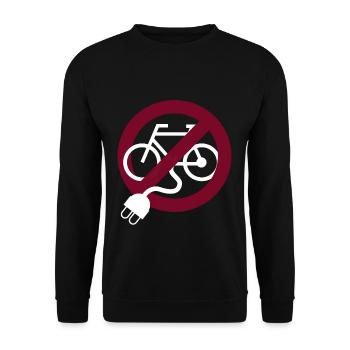 Anti Ebike Cyclists - Unisex Sweatshirt - black - Front - Alina (178cm) & Michal (187cm)