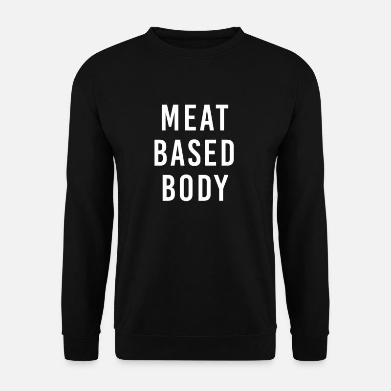 Fleisch Fleischfresser Grillen Spruch Geschenk - Unisex Pullover - Schwarz