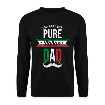Italie Meilleur père fête des pères parents italiens - Sweat-shirt Unisexe - noir - Devant - Alina (178cm) & Michal (187cm)