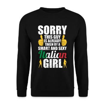 Italie petite amie femme couple italien - Sweat-shirt Unisexe - noir - Devant - Alina (178cm) & Michal (187cm)