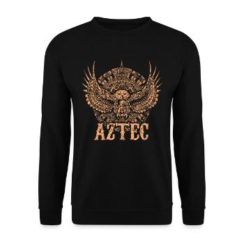 Guerrier Aztèque culture mexicaine d'Amérique du Sud - Sweat-shirt Unisexe - noir - Devant - Alina (178cm) & Michal (187cm)
