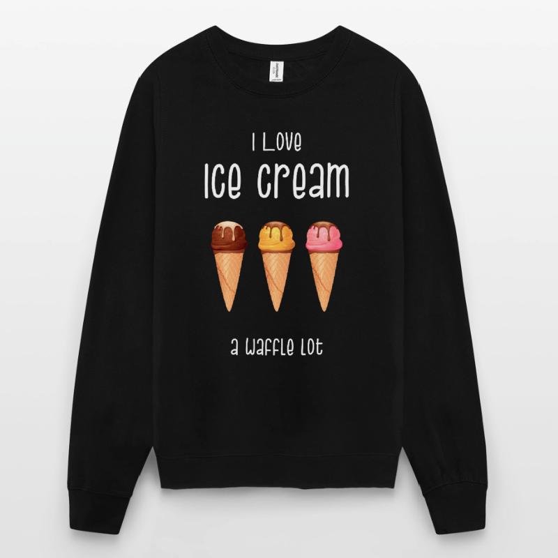 Eiscreme Eis Softeis Waffel Eisdiele Geschenk Unisex Pullover
