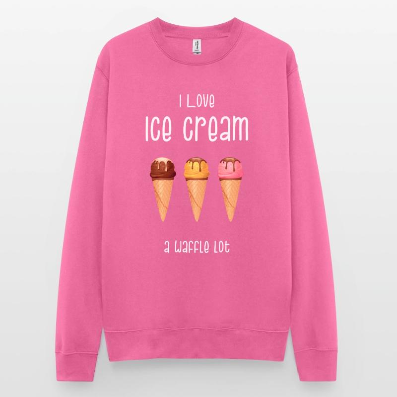 Eiscreme Eis Softeis Waffel Eisdiele Geschenk Unisex Pullover
