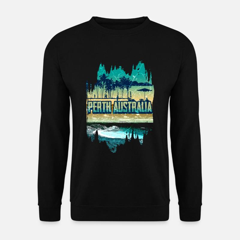 Perth Australia Retro Vacation - Unisex Sweatshirt - black