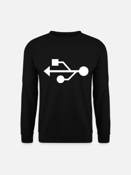 USB connection - Unisex Sweatshirt - black