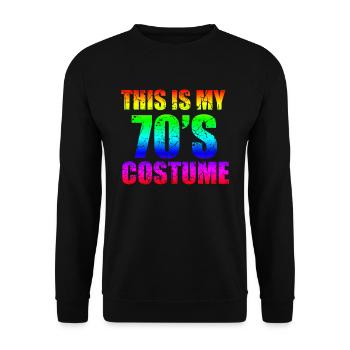 70s 70s 70s Generation Disco Costume - Unisex Sweatshirt - black - Front - Alina (178cm) & Michal (187cm)