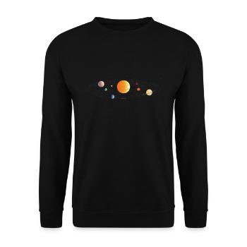 Planète de galaxie - Sweat-shirt Unisexe - noir - Devant - Alina (178cm) & Michal (187cm)