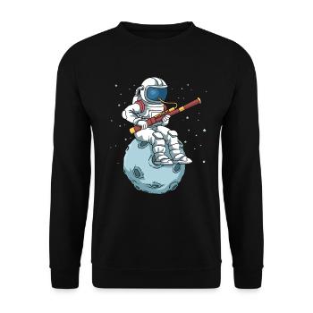 Fagott Shirt Astronaut Bassoon Big Band Fagott - Unisex Pullover - Schwarz - Vorne - Alina (178cm) & Michal (187cm)