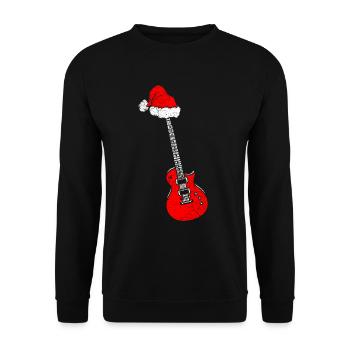 Noël musicien guitare Père Noël - Sweat-shirt Unisexe - noir - Devant - Alina (178cm) & Michal (187cm)