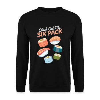 Sushi Japon Maki Nigiri Sashimi Poisson Cadeau - Sweat-shirt Unisexe - noir - Devant - Alina (178cm) & Michal (187cm)