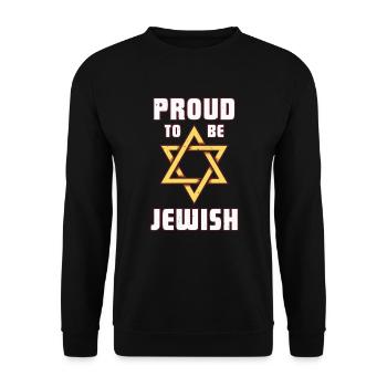 Juif hébreu Judaïsme Israël Hanoucca Cadeau - Sweat-shirt Unisexe - noir - Devant - Alina (178cm) & Michal (187cm)