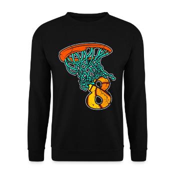 Basketball enfants 8 anniversaire 8 ans sport - Sweat-shirt Unisexe - noir - Devant - Alina (178cm) & Michal (187cm)