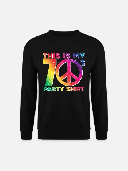70er Jahre 70s Siebziger Retro Hippie - Unisex Pullover - Schwarz