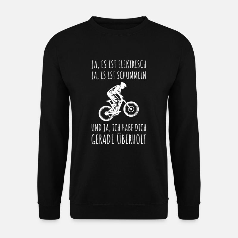 Elektro Mountainbike eMTB eBike Fahrrad Spruch MTB - Unisex Pullover - Schwarz