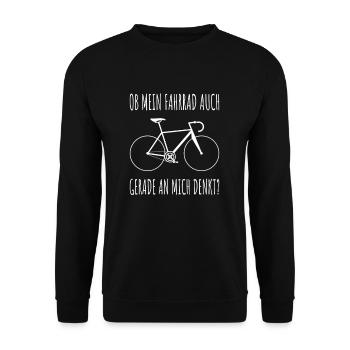 Si mon vélo pense à moi - Sweat-shirt Unisexe - noir - Devant - Alina (178cm) & Michal (187cm)