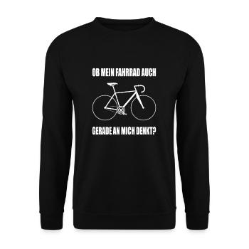 Lustiger Fahrrad Spruch Radfahrer Rennrad Bike - Unisex Pullover - Schwarz - Vorne - Alina (178cm) & Michal (187cm)
