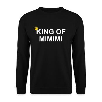 king of mimimi Funny whining humor - Unisex Sweatshirt - black - Front - Alina (178cm) & Michal (187cm)