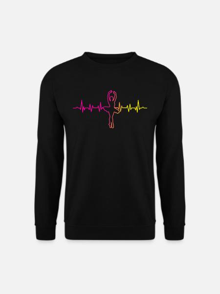 Ballet Herzschlag Ballerina Tänzerin - Unisex Pullover - Schwarz