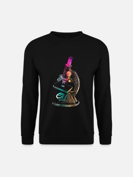 Mikroskop Biologie Wissenschaft Medizin Forschung - Unisex Pullover - Schwarz
