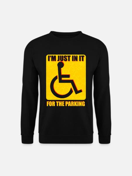 Rollstuhl Rollstuhlfahrer Behinderung Geschenk - Unisex Pullover - Schwarz