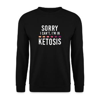 Keto Diet Ketosis Diet Low Carb Gift - Unisex Sweatshirt - black - Front - Alina (178cm) & Michal (187cm)
