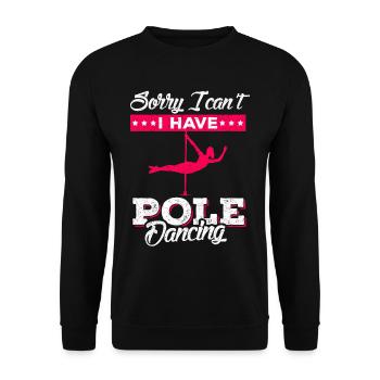 Pole dance dancer dancing pole fitness workout - Sweat-shirt Unisexe - noir - Devant - Alina (178cm) & Michal (187cm)