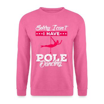 Pole dance dancer dancing pole fitness workout - Sweat-shirt Unisexe - rose - Devant