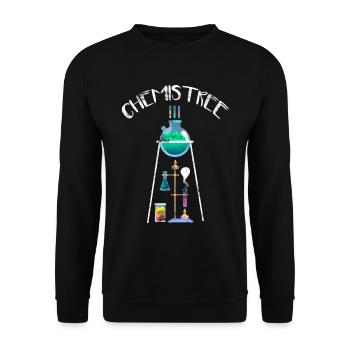 Chimiste arbre physicien chimiste professeur adjoint de laboratoire - Sweat-shirt Unisexe - noir - Devant - Alina (178cm) & Michal (187cm)