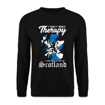 Scotland Lion Coat of Arms Retro Scottish Pride - Unisex Sweatshirt - black - Front - Alina (178cm) & Michal (187cm)