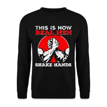 Arm wrestling arm wrestling sport arm wrestling fitness - Unisex Sweatshirt - black - Front - Alina (178cm) & Michal (187cm)
