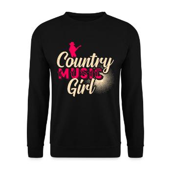 Retro Country Linedance Western Musik Frau - Unisex Pullover - Schwarz - Vorne - Alina (178cm) & Michal (187cm)