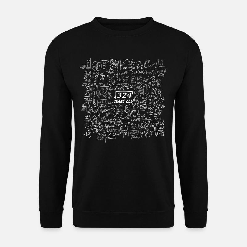 18 years gift square root 324 years old - Unisex Sweatshirt - black