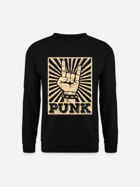 Punk music anarchy punk rock band concert gift - Unisex Sweatshirt - black