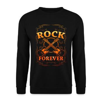 Cadeau de guitare rock légende rock and roll - Sweat-shirt Unisexe - noir - Devant - Alina (178cm) & Michal (187cm)