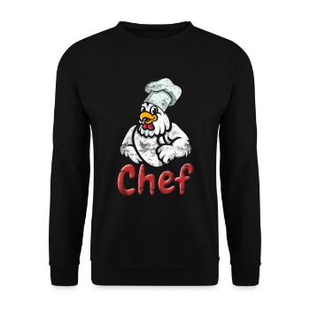 Chef poulet cuisson cuisine cuisson cadeau - Sweat-shirt Unisexe - noir - Devant - Alina (178cm) & Michal (187cm)