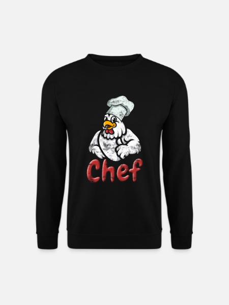 Chef chicken cooking kitchen baking gift - Unisex Sweatshirt - black