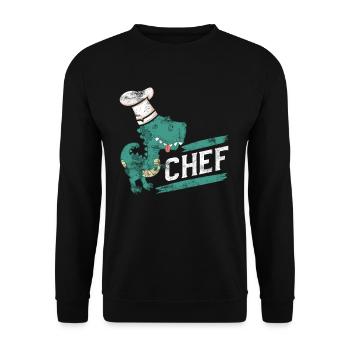 Dino chef cuisine cuisine cadeau - Sweat-shirt Unisexe - noir - Devant - Alina (178cm) & Michal (187cm)
