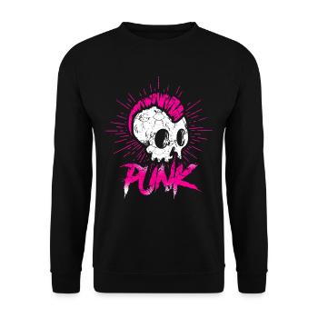 Musique punk licorne fille punk rock anarchie - Sweat-shirt Unisexe - noir - Devant - Alina (178cm) & Michal (187cm)
