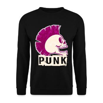 Musique punk licorne fille punk rock anarchie - Sweat-shirt Unisexe - noir - Devant - Alina (178cm) & Michal (187cm)